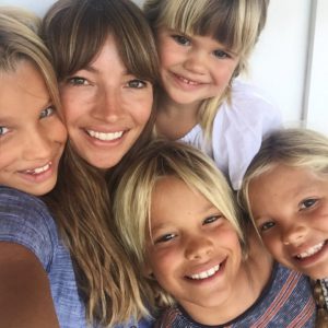 Courtney Adamo and her kids